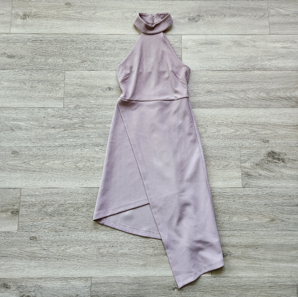 ASOS Lilac Asymmetrical Dress Womens 4 Halter Occassion Formal Wedding